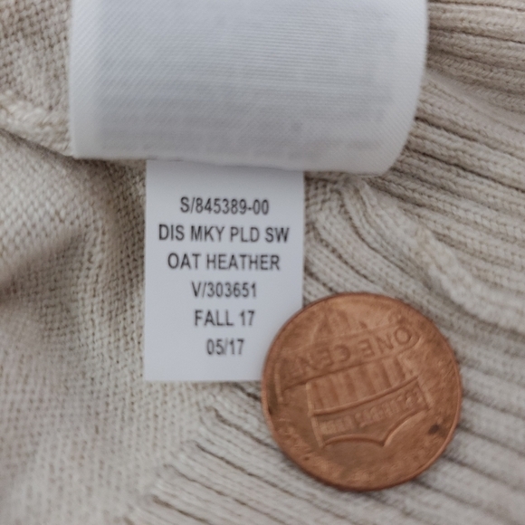 GAP X DISNEY COLLABORATION BEIGE SWEATER SEQUINS MICKEY MOUSE CHILDREN YOUTH XXL - Picture 9 of 13